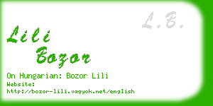 lili bozor business card